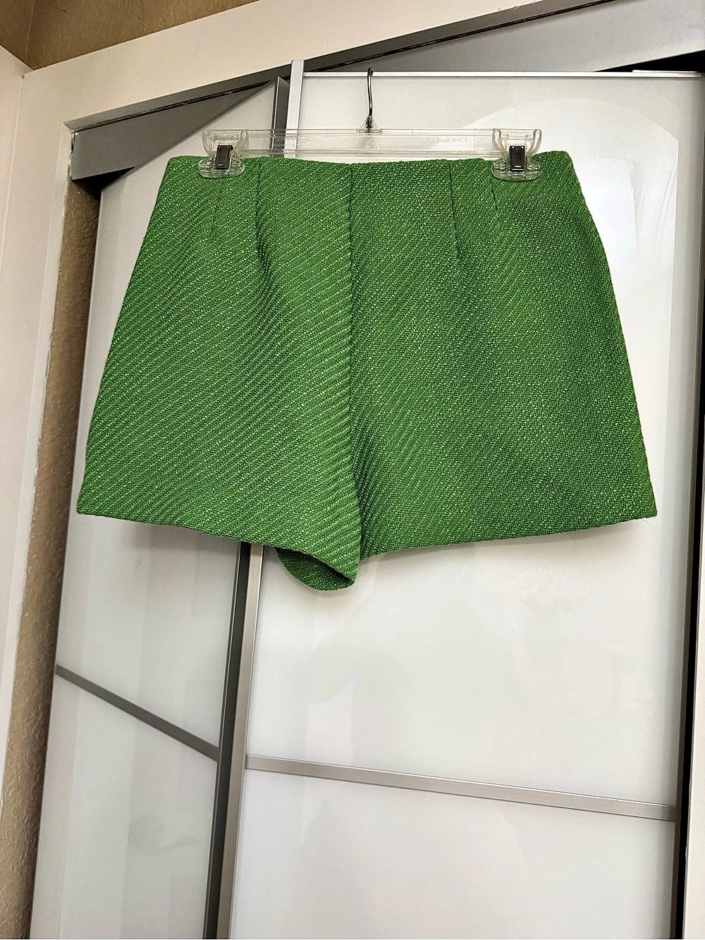 Zara Green High-Waist Shorts Size Medium